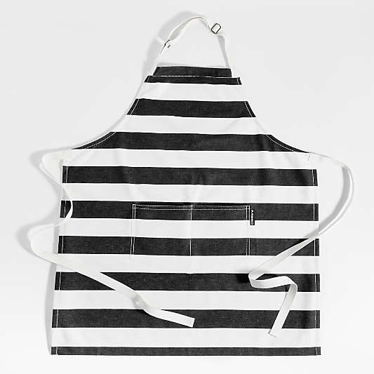 Stripe Black Organic Cotton Apron