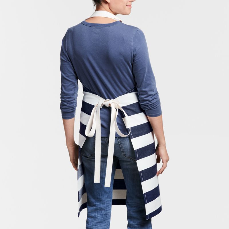 Stripe Indigo Organic Cotton Apron