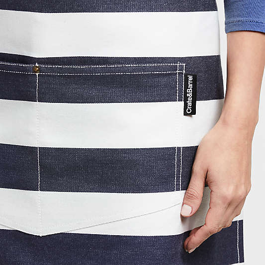 Stripe Indigo Organic Cotton Apron