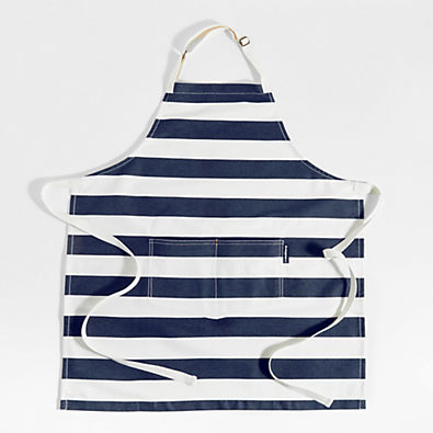 View Stripe Indigo Organic Cotton Apron details