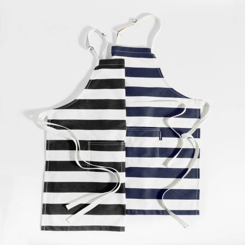 Stripe Black Organic Cotton Apron - image 1 of 6