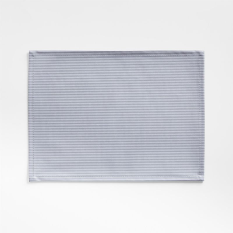 Easy-Clean Striped Grey Placemat