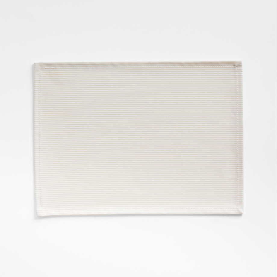 Easy-Clean Striped Natural Placemat
