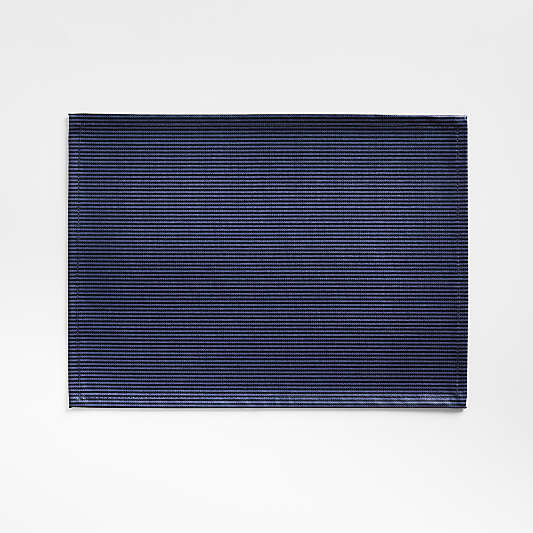 Easy-Clean Striped Navy Placemat