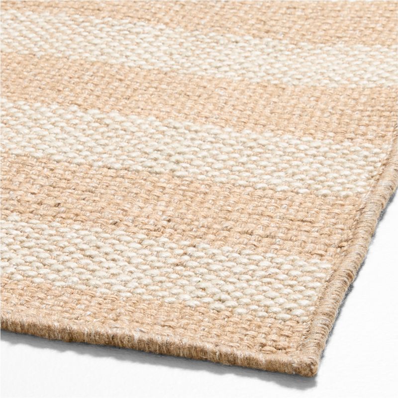 Stripe Performance Ivory and Natural Indoor/Outdoor Doormat 24"x36" - image 2 of 4