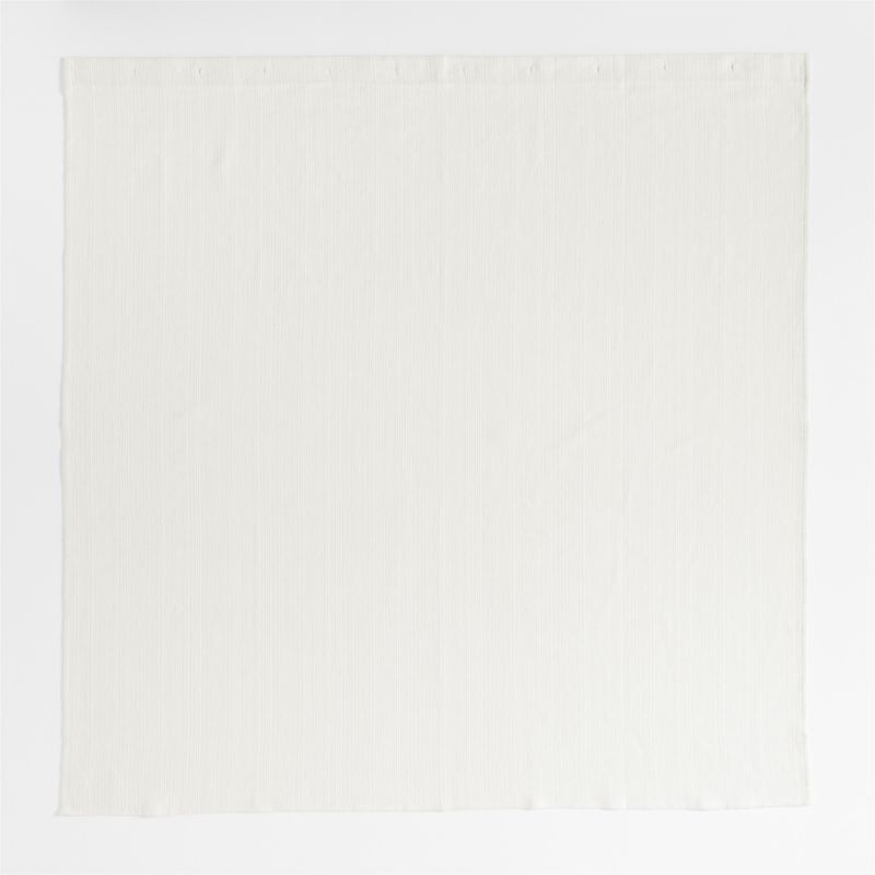 Stripe Matelassé Crisp White and Natural Taupe Shower Curtain - image 3 of 4