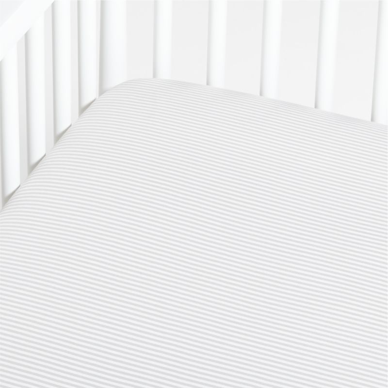 Baby's First Stripe Organic Jersey Baby Crib Fitted Sheet