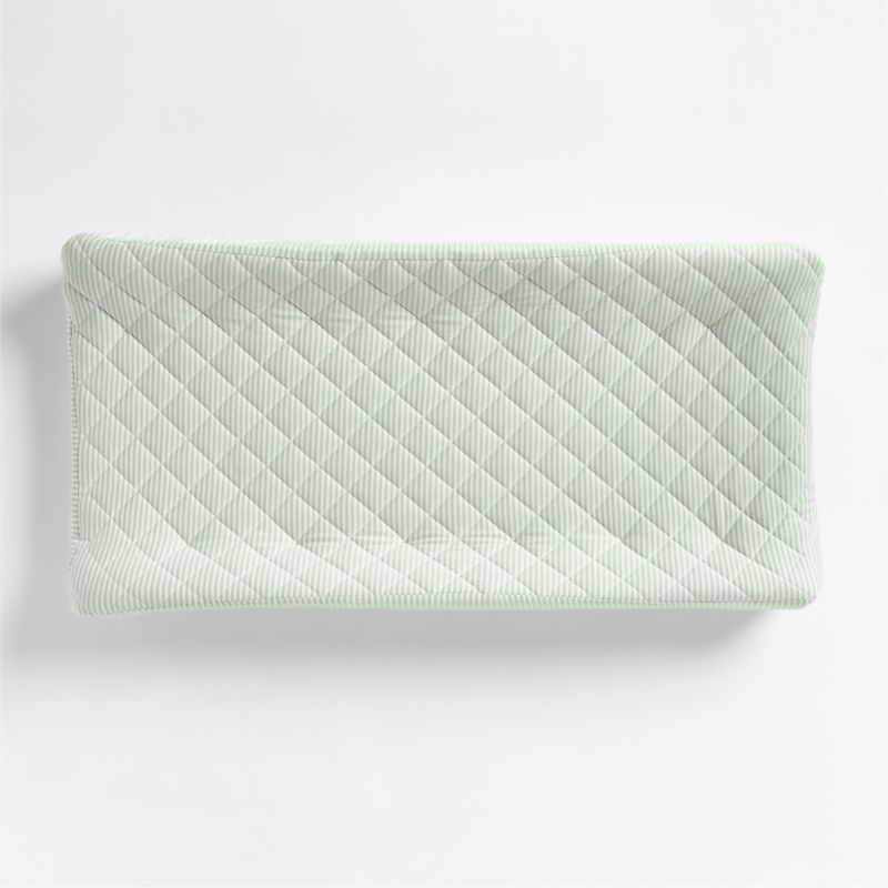 Baby's First Green Stripe Organic Jersey Baby Changing Pad Cover - image 3 of 4