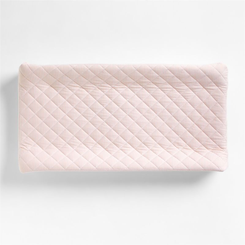 Baby's First Pink Stripe Organic Jersey Baby Changing Pad Cover - image 3 of 4