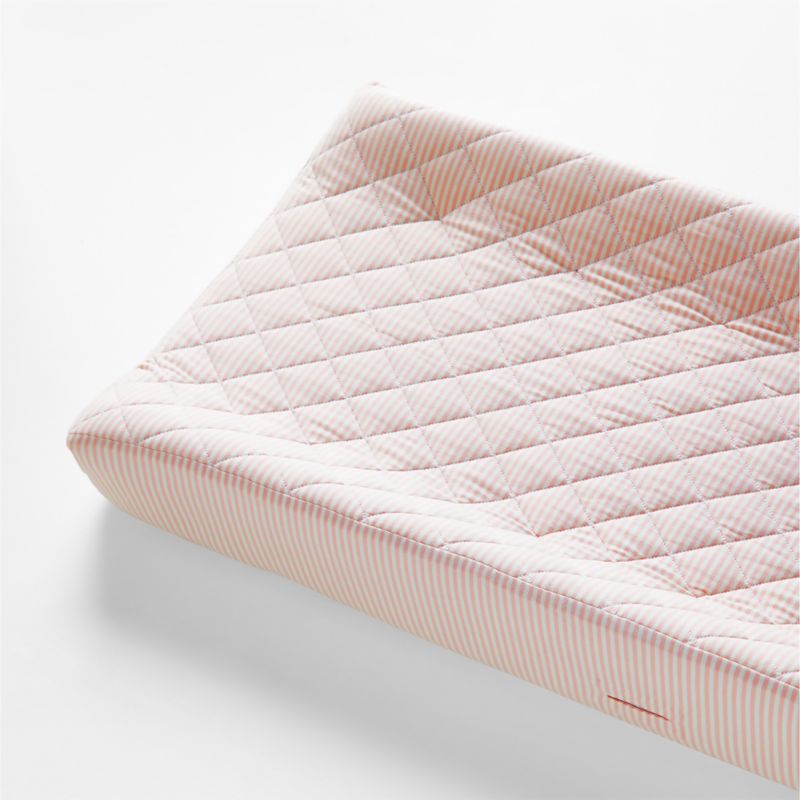 Baby's First Pink Stripe Organic Jersey Baby Changing Pad Cover - image 0 of 4