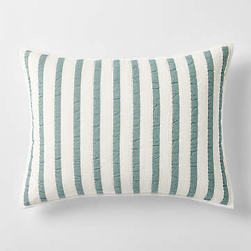 Modern Comfy Tee Green Stripe Organic Cotton Jersey Kids Pillow