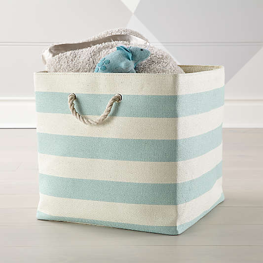 Stripes Around Mint Floor Bin