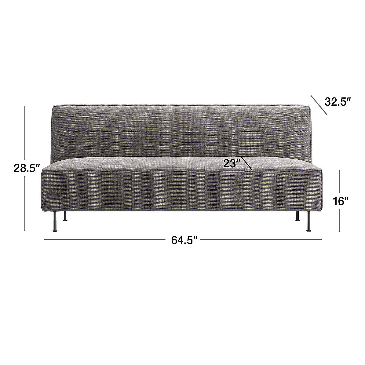 Crate and barrel store strom sofa