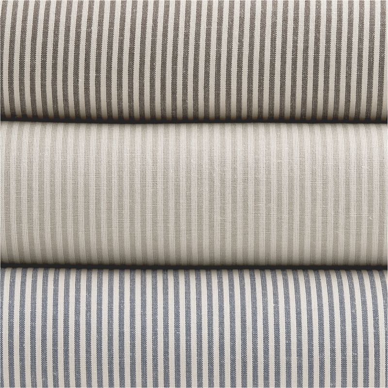 Clay Taupe Stripe Organic Cotton Linen Blackout Window Curtain Panel 52"x120" - image 6 of 7