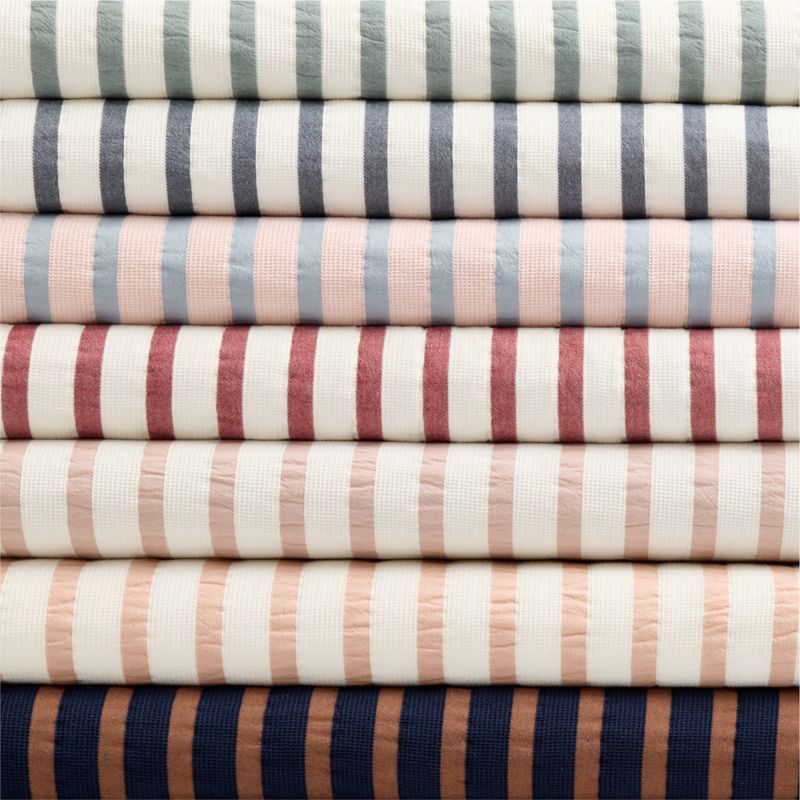 Lilac Rose Stripe Waffle Weave 100% Organic Cotton Kids Full/Queen Quilt - image 1 of 11