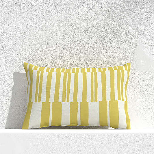 Striped Lines Bamboo 20"x13" Outdoor Pillow