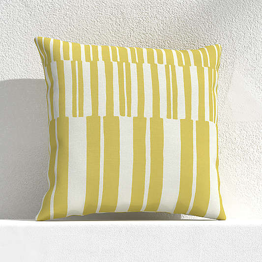 Striped Lines Bamboo 20" Outdoor Pillow