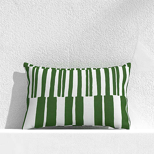 Striped Lines Cactus 20"x13" Outdoor Pillow