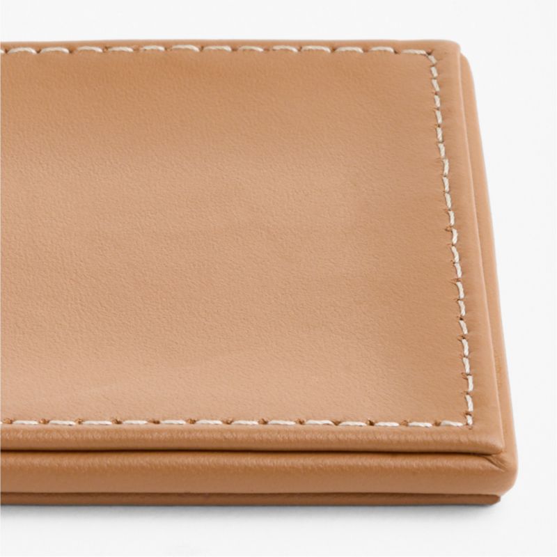 Stratton Monogrammable Leather Coaster & Holder Set - image 2 of 4