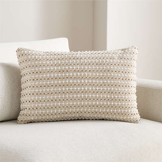 Strung 24"x16" Natural Taupe Throw Pillow Cover by Venus Williams