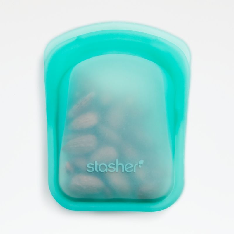 Stasher Clear Reusable Silicone Pocket Bags, Set of 2