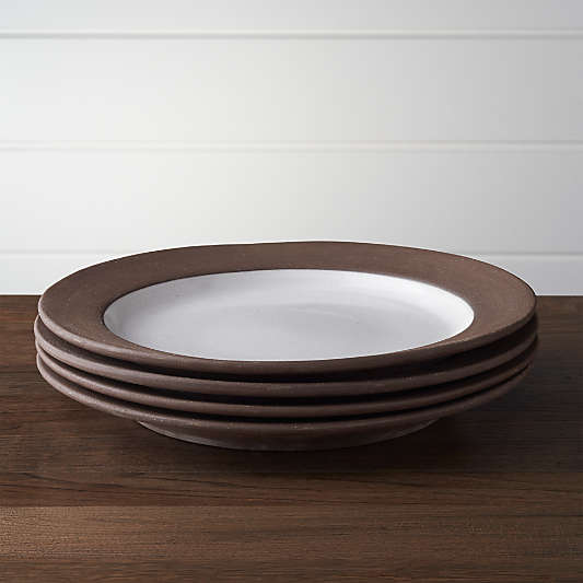 Set of 4 Studio Dark Clay Dinner Plates