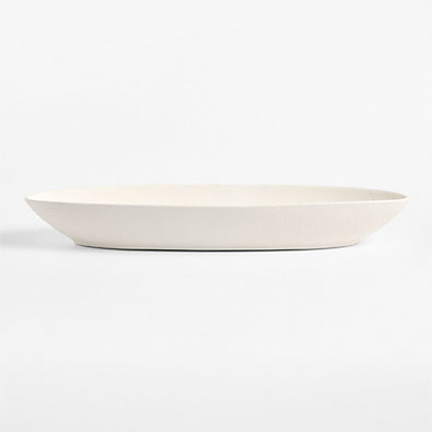 View Studio White Ceramic Long Decorative Bowl details