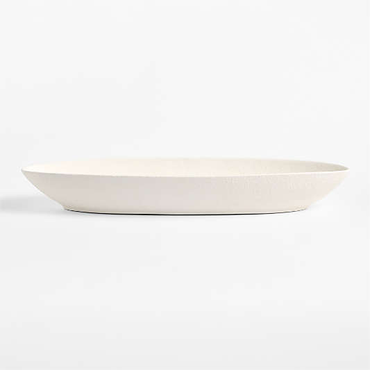 Studio White Ceramic Long Decorative Bowl