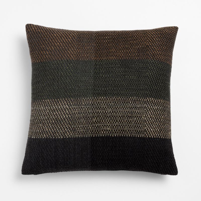Stowell Cotton, Wool and Silk Blend 20"x20" Olive Green Throw Pillow Cover - image 1 of 5