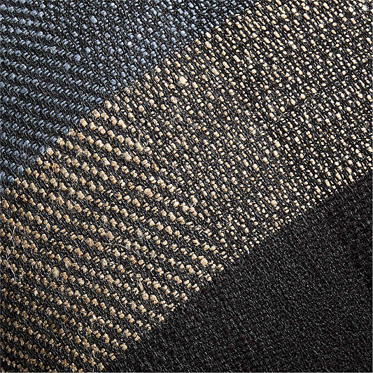 Stowell Cotton, Wool and Silk Blend 20"x20" Blue Throw Pillow Cover