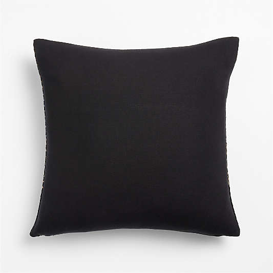 Stowell Cotton, Wool and Silk Blend 20"x20" Blue Throw Pillow Cover
