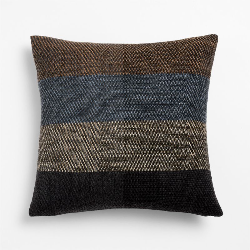 Stowell Cotton, Wool and Silk Blend 20"x20" Blue Throw Pillow Cover - image 2 of 5
