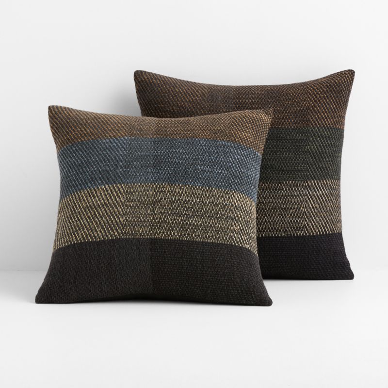 Stowell Cotton, Wool and Silk Blend 20"x20" Olive Green Throw Pillow Cover - image 4 of 5