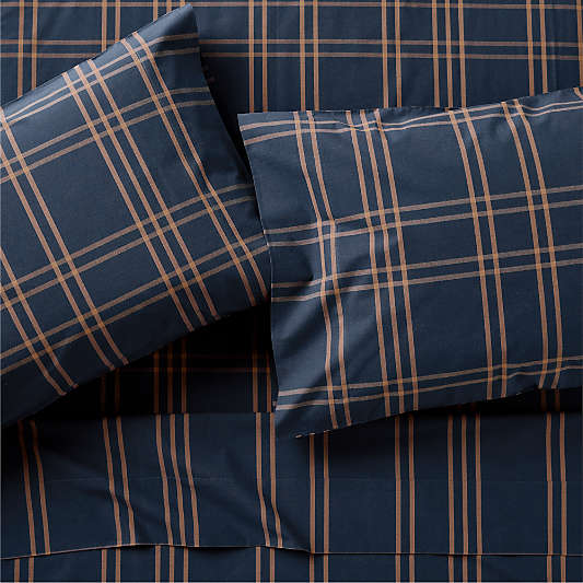 Stax Deep Indigo Organic Yarn Dyed Kids Sheet Set