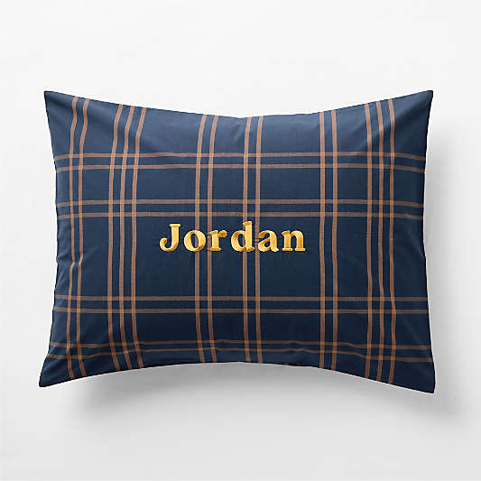 Stax Deep Indigo Organic Yarn Dyed Kids Pillow Sham