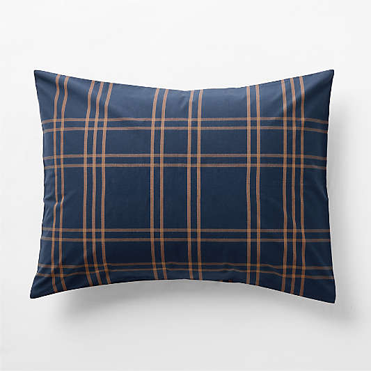 Stax Deep Indigo Organic Yarn Dyed Kids Pillow Sham