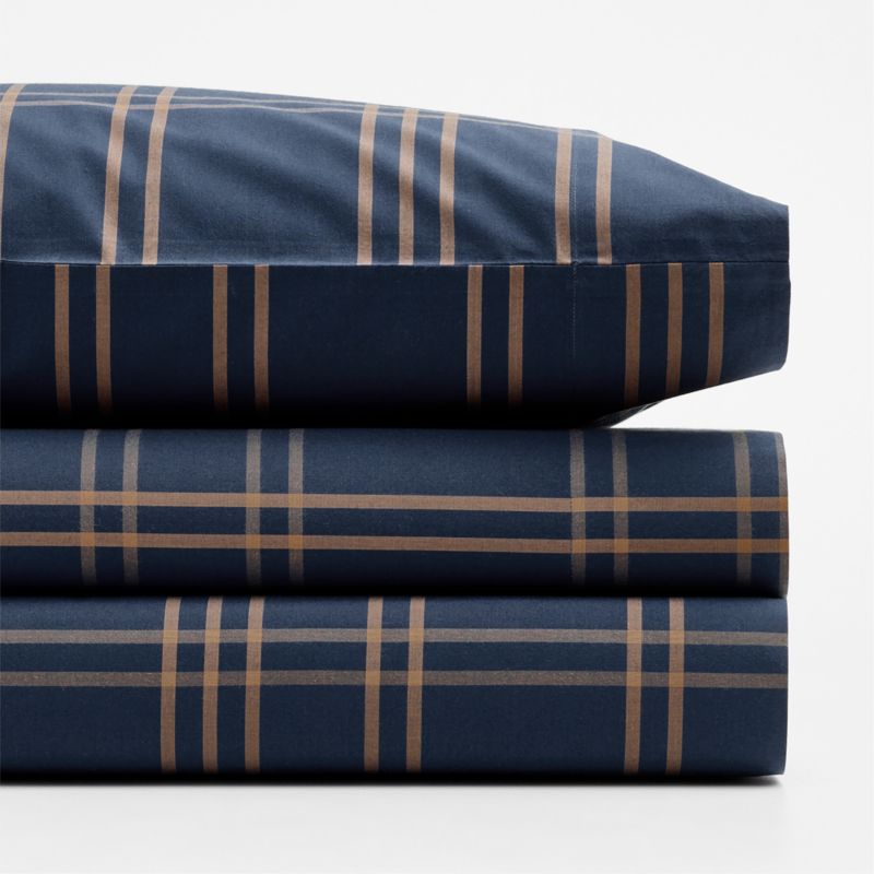 Stax Kids Deep Indigo Organic Yarn Dyed Kids Twin Sheet Set - image 1 of 10
