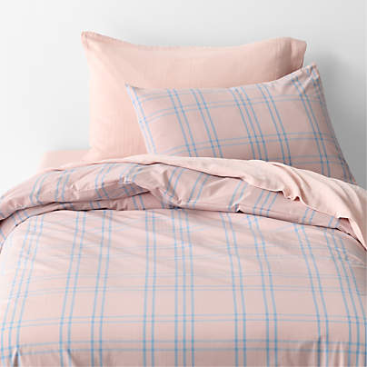 Stax Lilac Rose Organic Yarn Dyed Kids Twin Duvet Cover