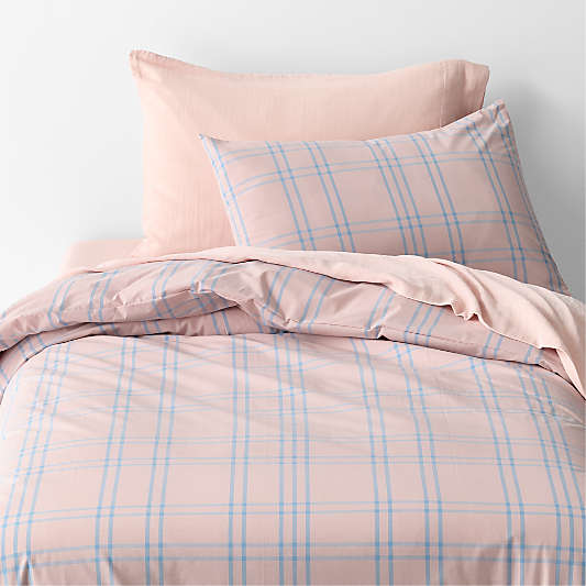 Stax Lilac Rose Organic Yarn Dyed Kids Duvet Cover