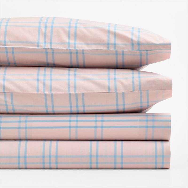 Stax Kids Lilac Rose Organic Yarn Dyed Kids Queen Sheet Set - image 1 of 8
