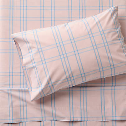 Stax Lilac Rose Organic Yarn Dyed Kids Twin Sheet Set