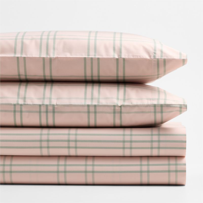Stax Pale Pink 100% Organic Cotton Kids Full Sheet Set - image 2 of 5