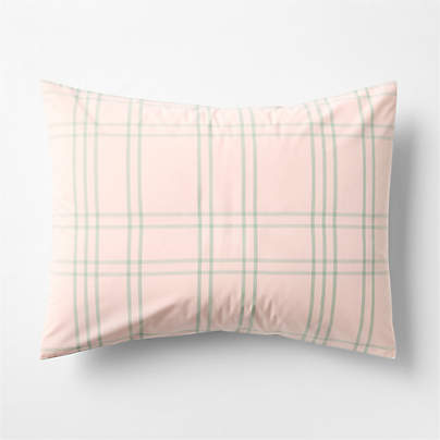 Stax Pale Pink 100% Organic Cotton Kids Pillow Sham