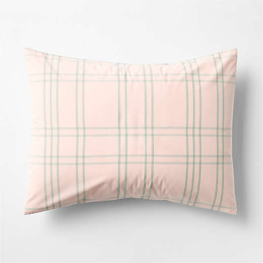 Stax Pale Pink 100% Organic Cotton Kids Pillow Sham