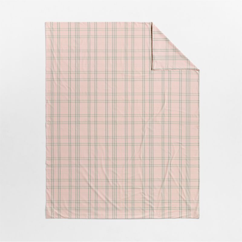 Stax Pale Pink 100% Organic Cotton Kids Twin Duvet Cover - image 2 of 4