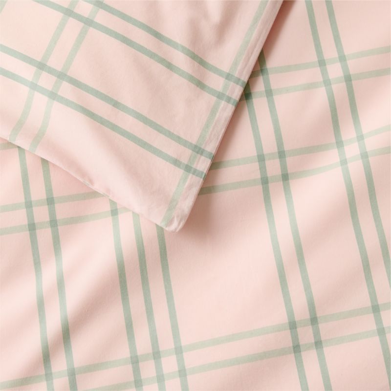 Stax Pale Pink 100% Organic Cotton Kids Twin Duvet Cover - image 1 of 4