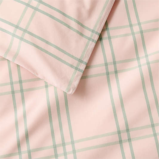 Stax Pale Pink 100% Organic Cotton Kids Duvet Cover