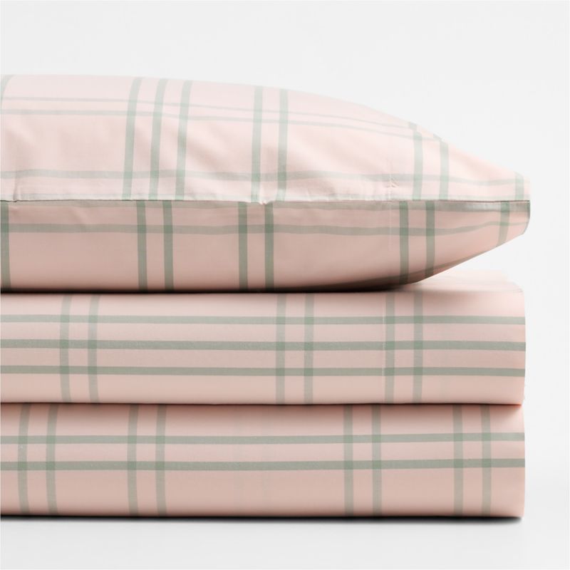 Stax Pale Pink 100% Organic Cotton Kids Twin Sheet Set - image 2 of 6