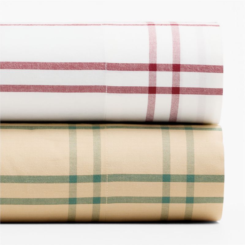 Stax Luminous Red 100% Organic Cotton Kids Twin Sheet Set - image 3 of 8