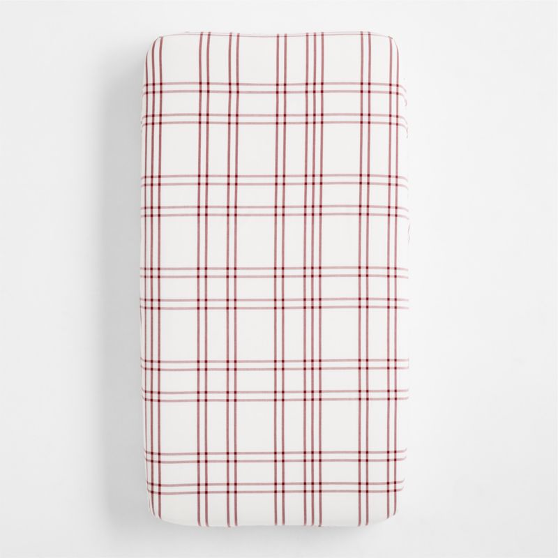 Stax Luminous Red 100% Organic Cotton Baby Crib Fitted Sheet - image 5 of 8